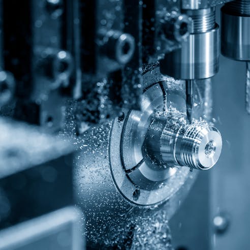 Swiss type lathe machine. Image Credit: Shutterstock.com/Pixel B