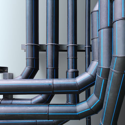 HDPE piping. Image Credit: Shutterstock.com/myMelody