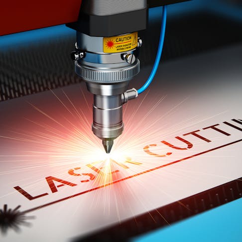 Laser cutting machine. Image Credit: Shutterstock.com/Oleksiy Mark
