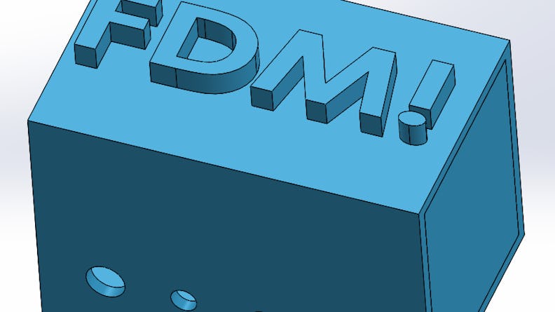 Text on an FDM CAD file