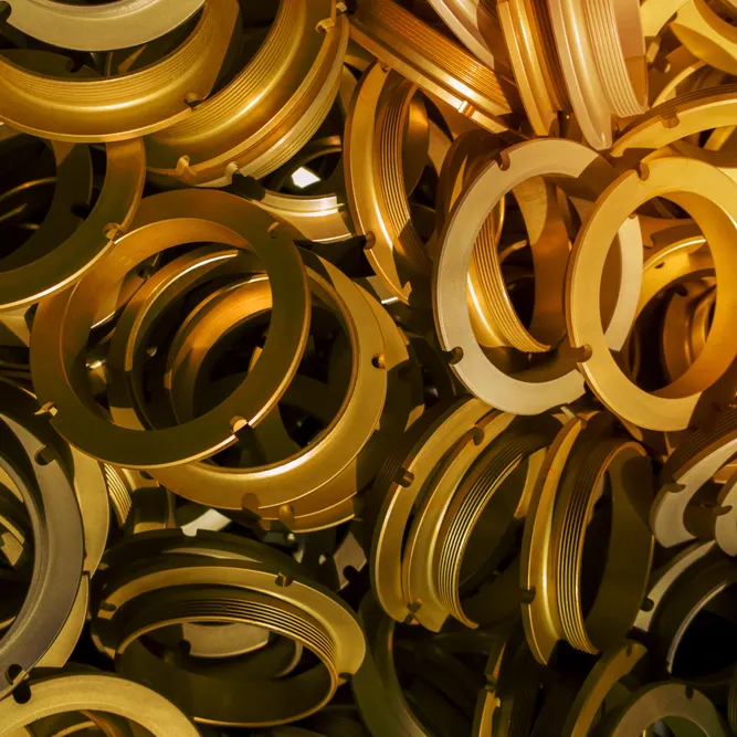 Sulfur oxidated anodized parts. Image Credit: Shutterstock.com/feliciacinca