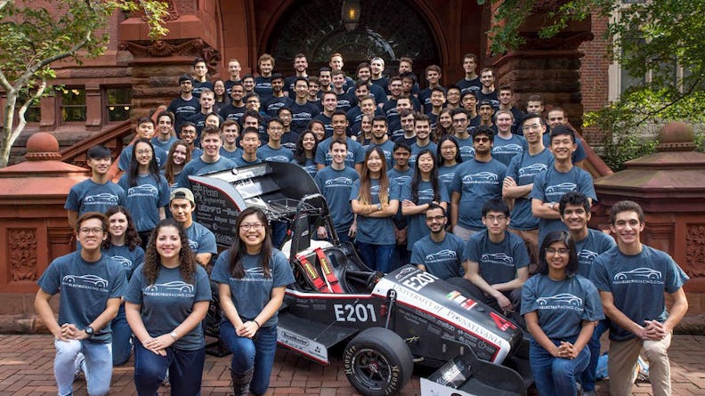 The 2018-2019 Penn Electric Racing Team.