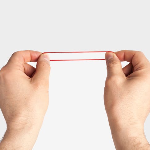 Rubber band. Image Credit: Shutterstock.com/Sharomka