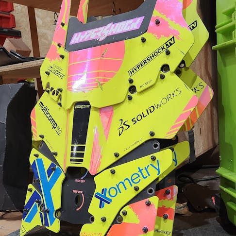 hyperschock parts, with the Xometry label showed prominently