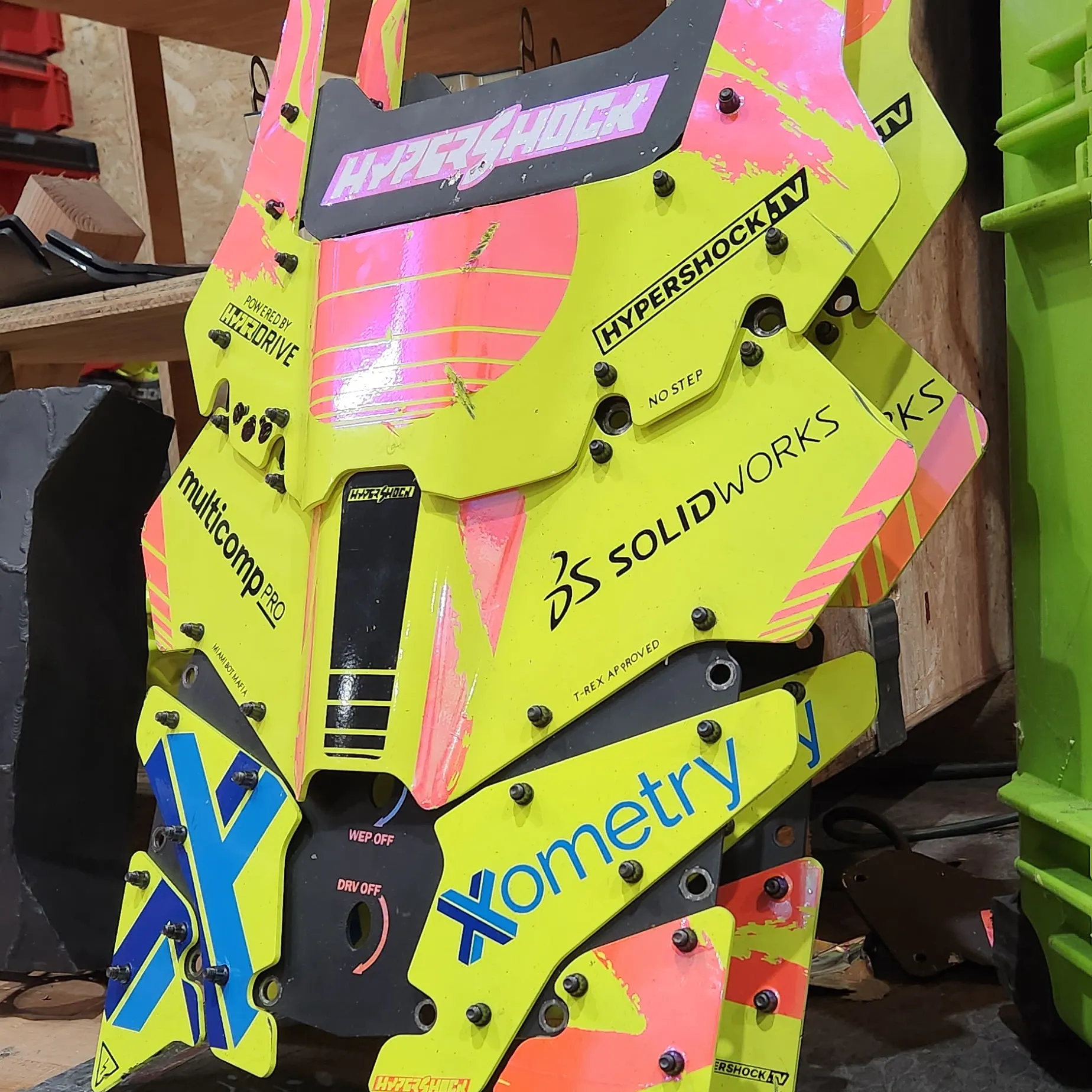 hyperschock parts, with the Xometry label showed prominently