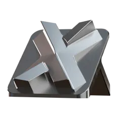 Image of a metal part with an electropolished finish.