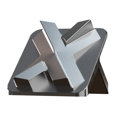 Image of a metal part with an electropolished finish.