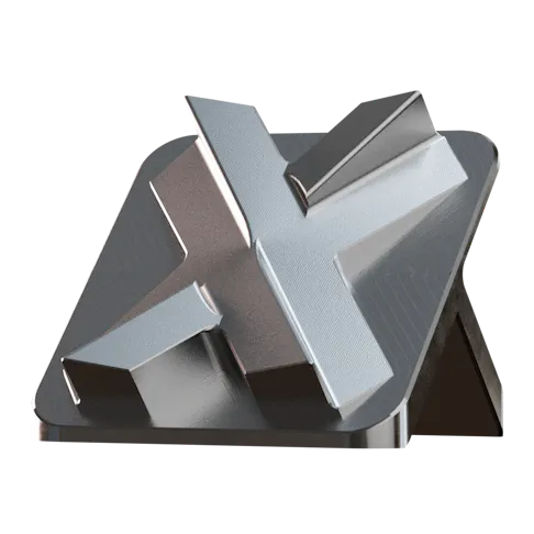 Image of a metal part with an electropolished finish.
