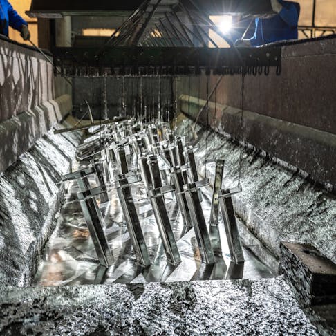 Galvanizing process. Image Credit: Shutterstock.com/Bogdan Vija