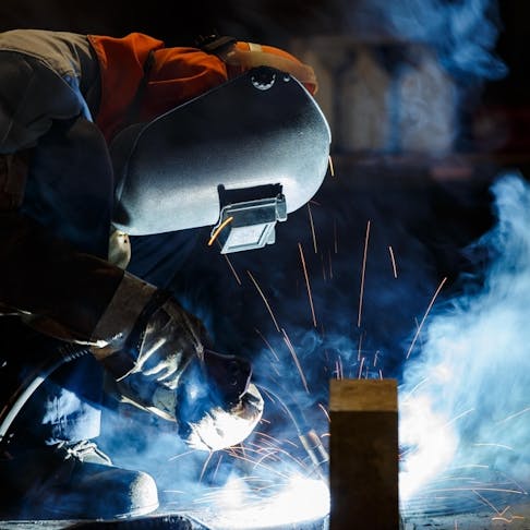 Flux cored welding. Image Credit: Shutterstock.com/Kimtaro