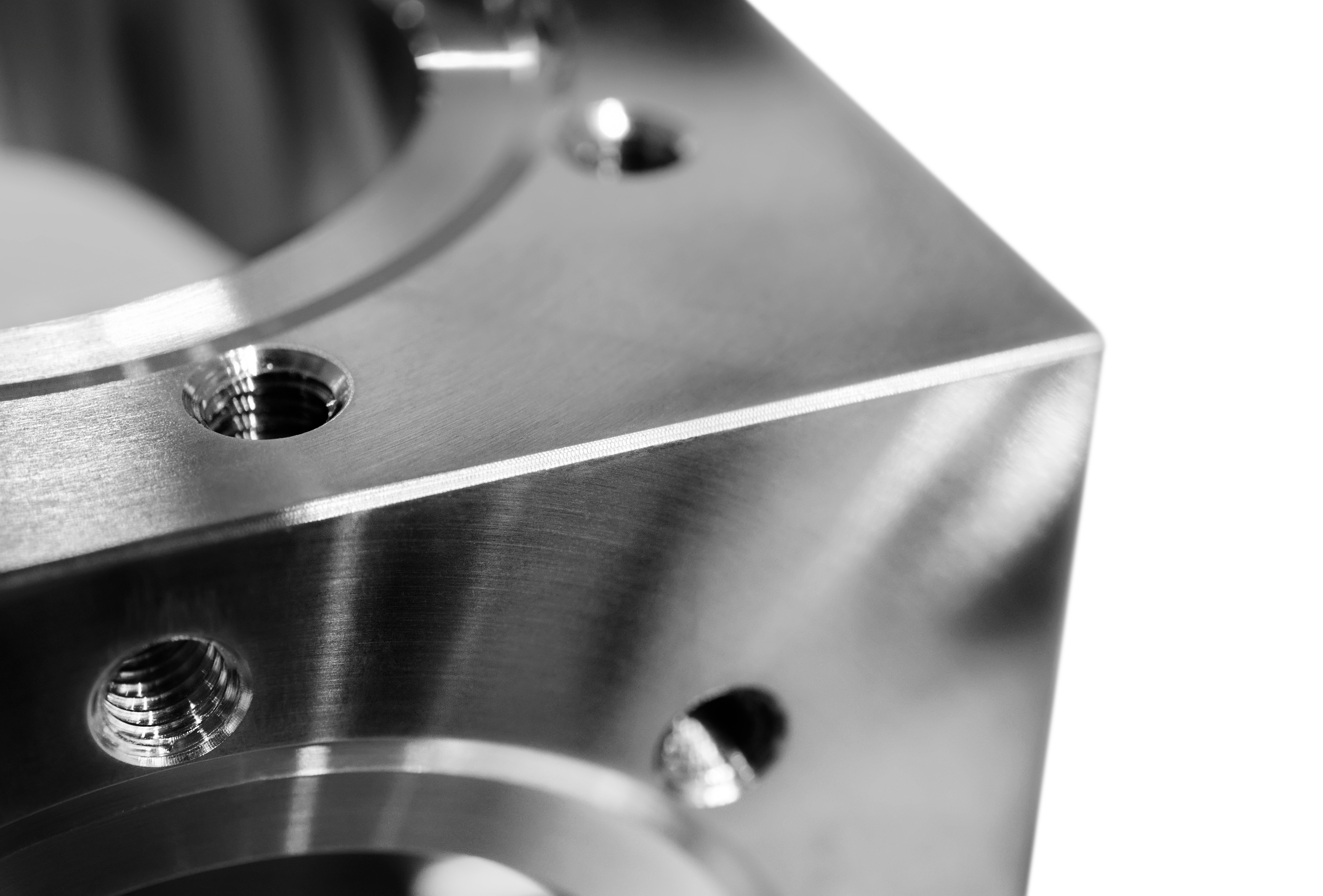 Steel Machined CNC Part with Tapped Holes