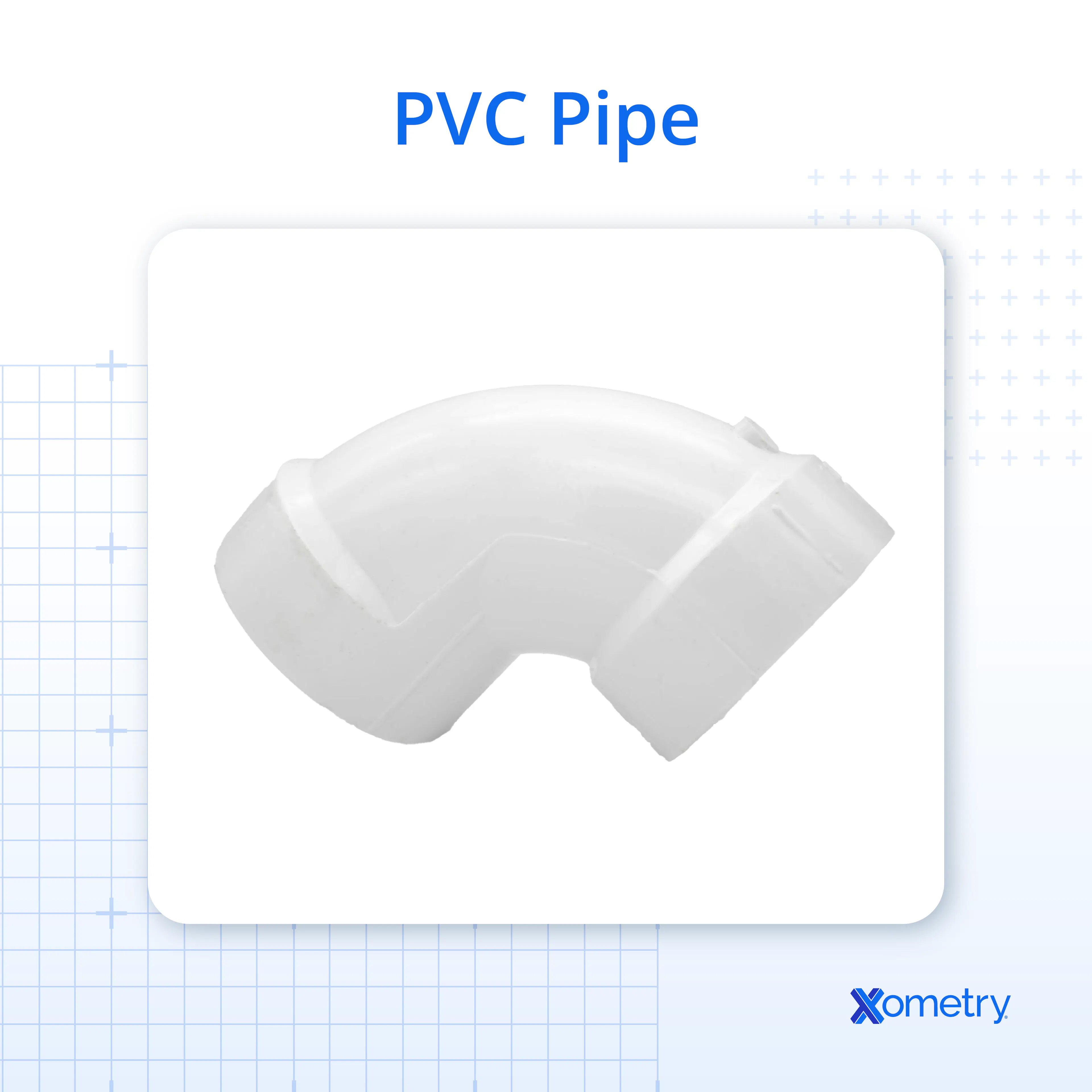 A photograph of a PVC pipe made at Xometry.