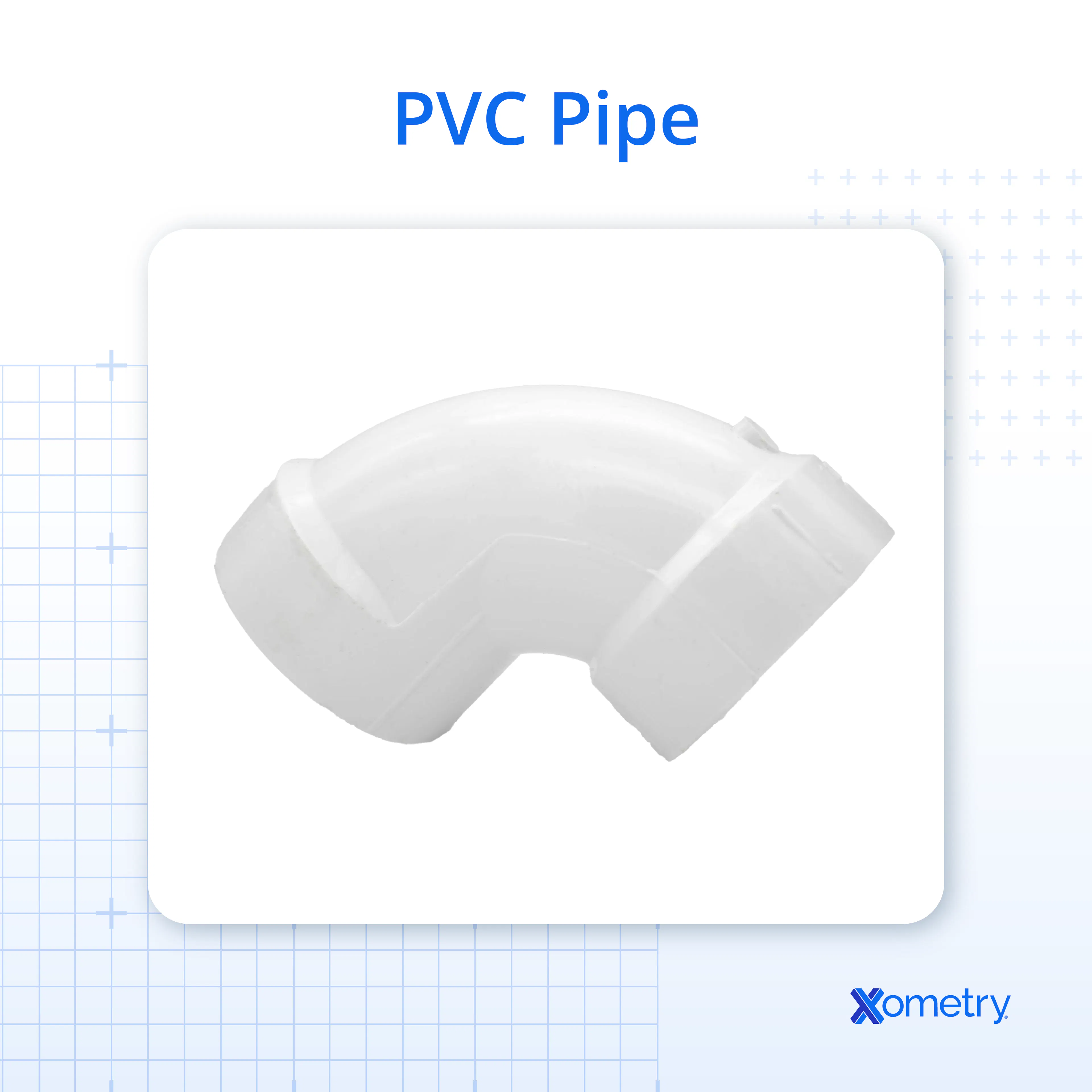 A photograph of a PVC pipe made at Xometry.
