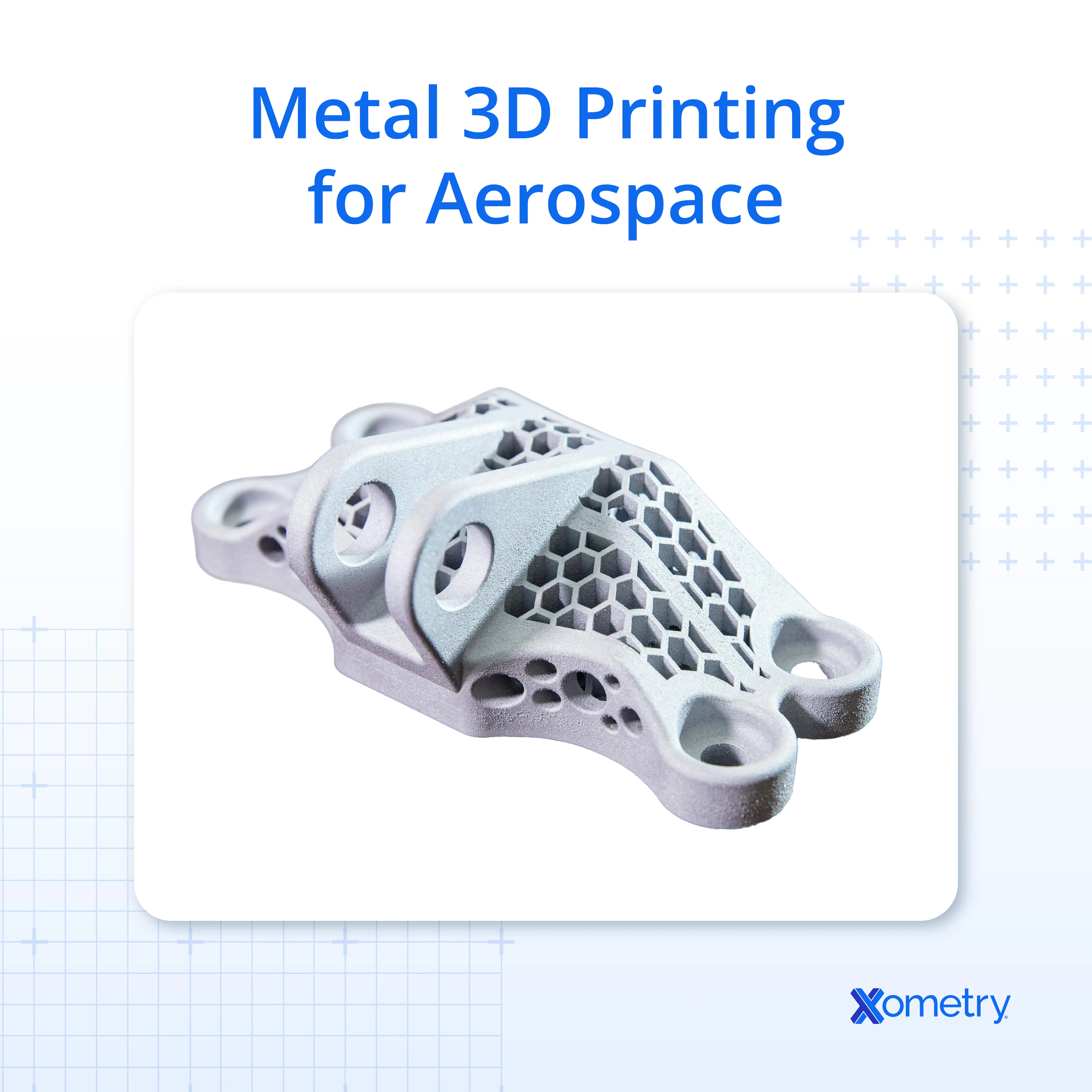 A photograph of an aerospace part manufactured with metal.