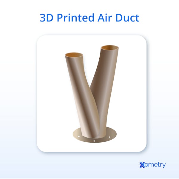 Illustration of 3D-printed air duct