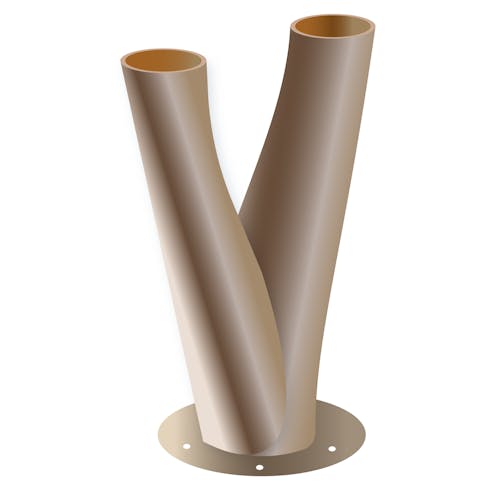 Illustration of 3D-printed air duct