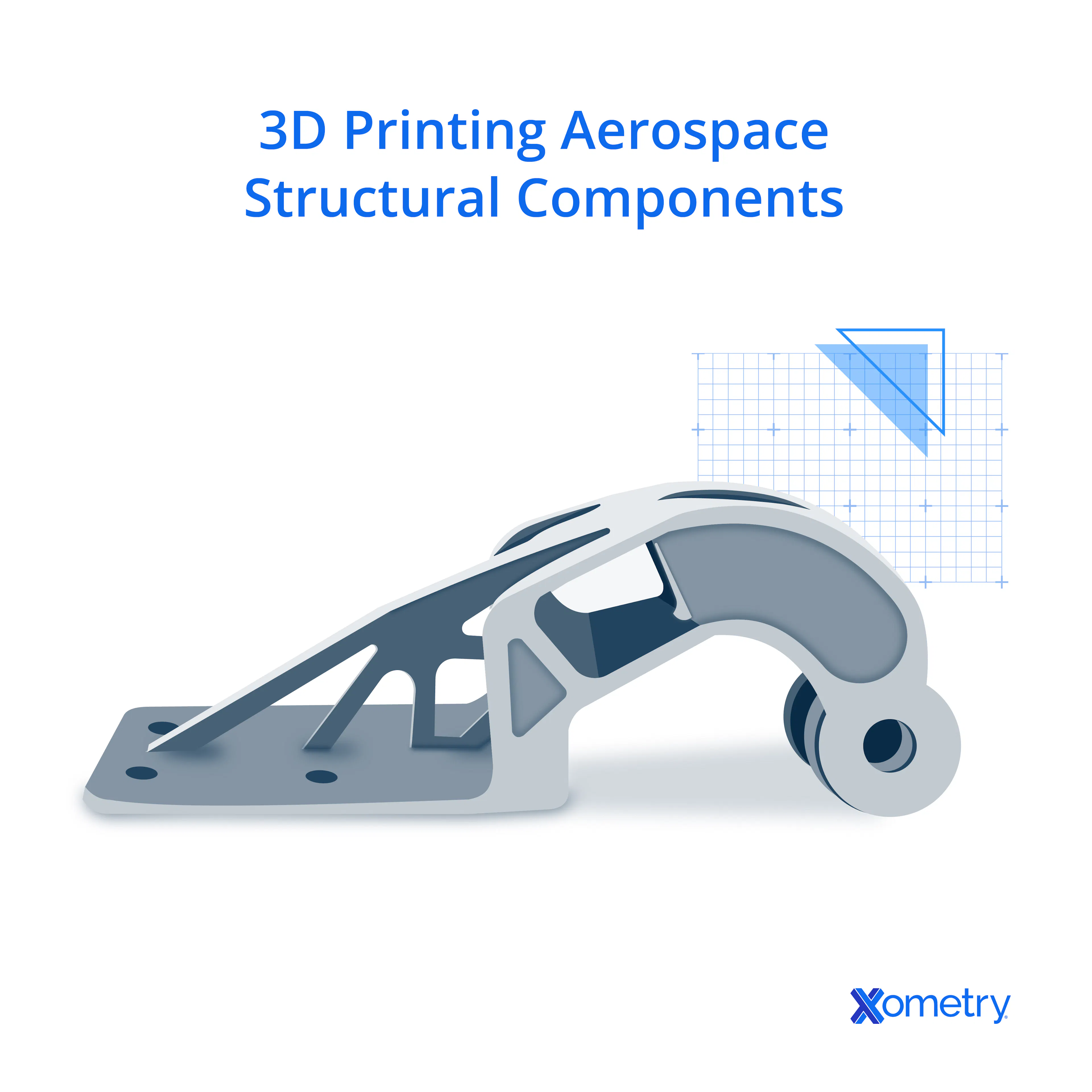 An illustration of a 3D printed aerospace structural component.