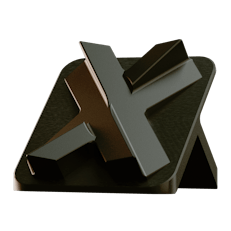 Image of an aluminum stand with a type III yellow hardcoat anodized finish.