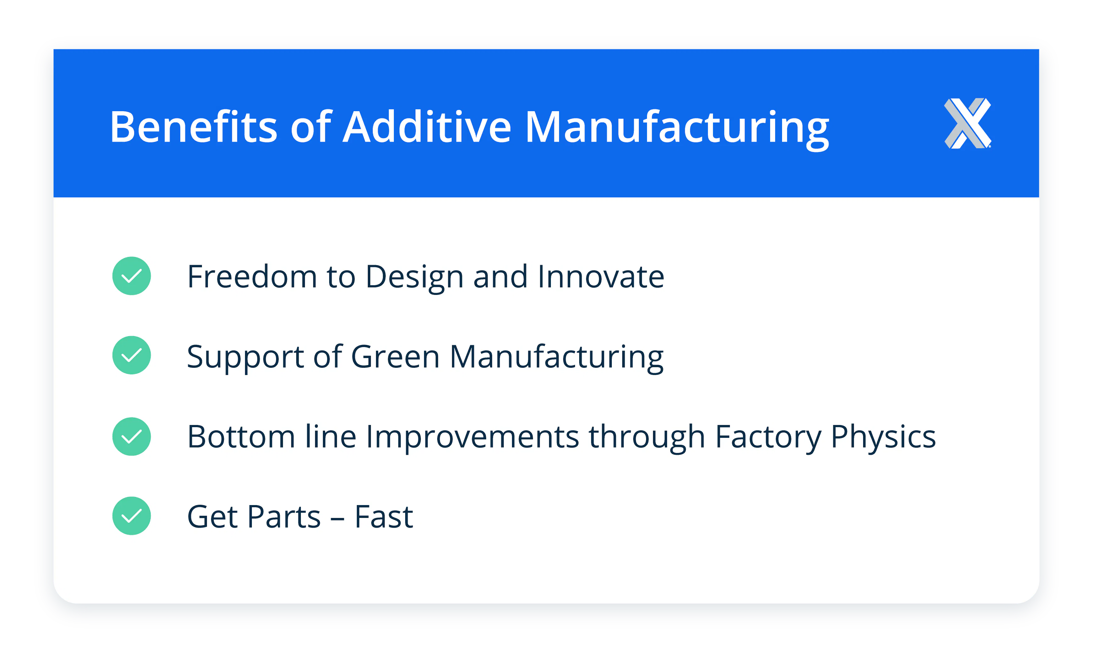 additive manufacturing benefits