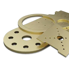 Brass sheet cut parts.