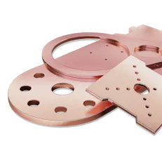 Copper sheet cut parts.