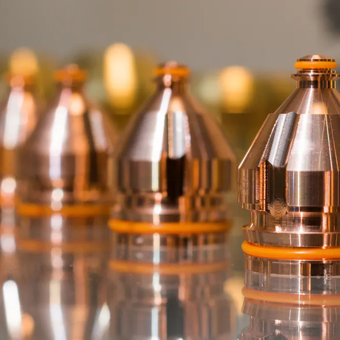 Plasma cutting nozzles. Image Credit: Shutterstock.com/Nordroden