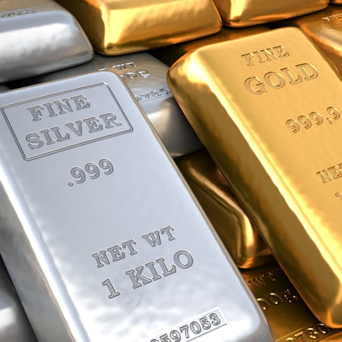 Silver and gold. Image Credit: Shutterstock.com/Inozemtsev Konstantin