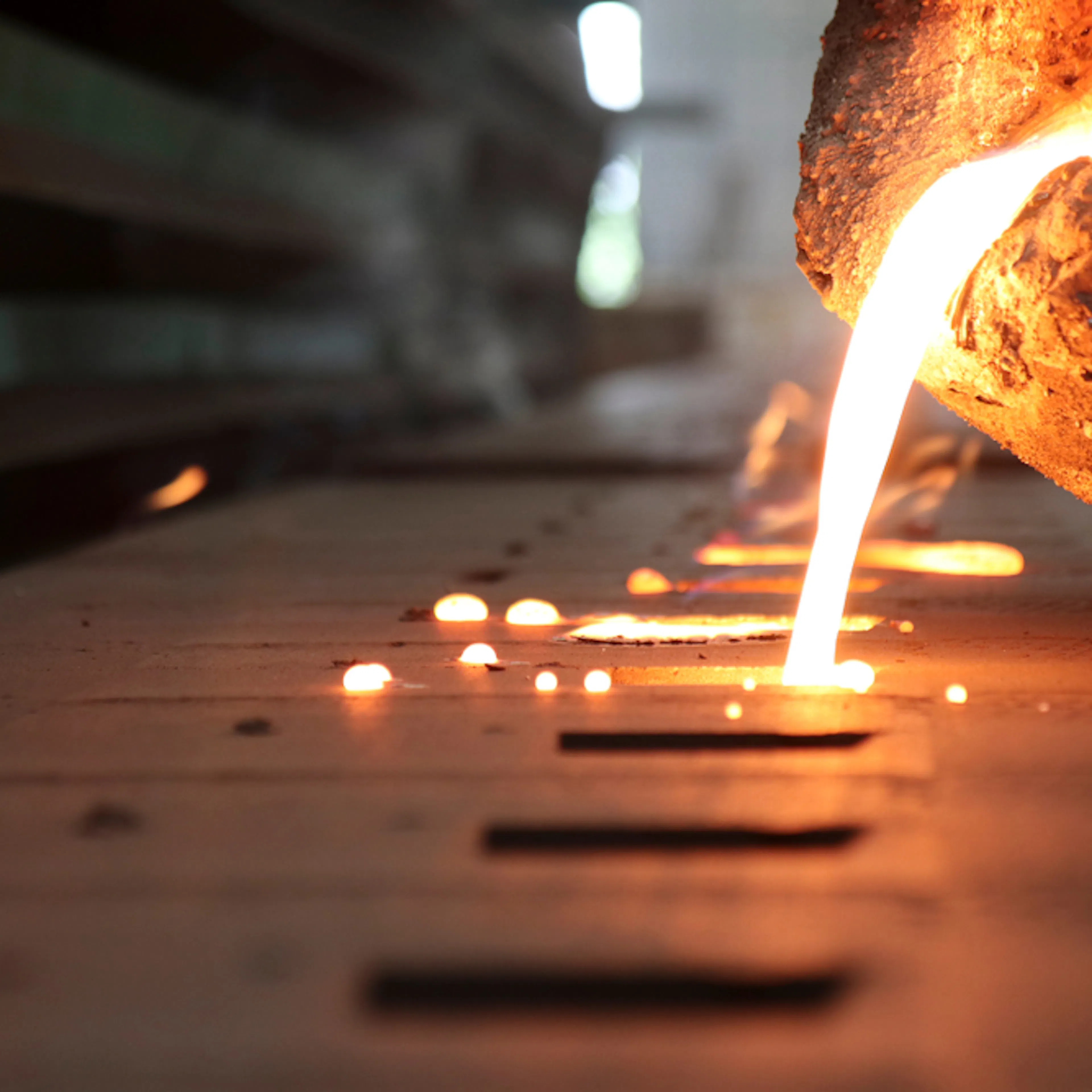Molten iron metal. Image Credit: Shutterstock.com/Mr.1