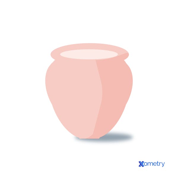 An illustration of a ceramic pot