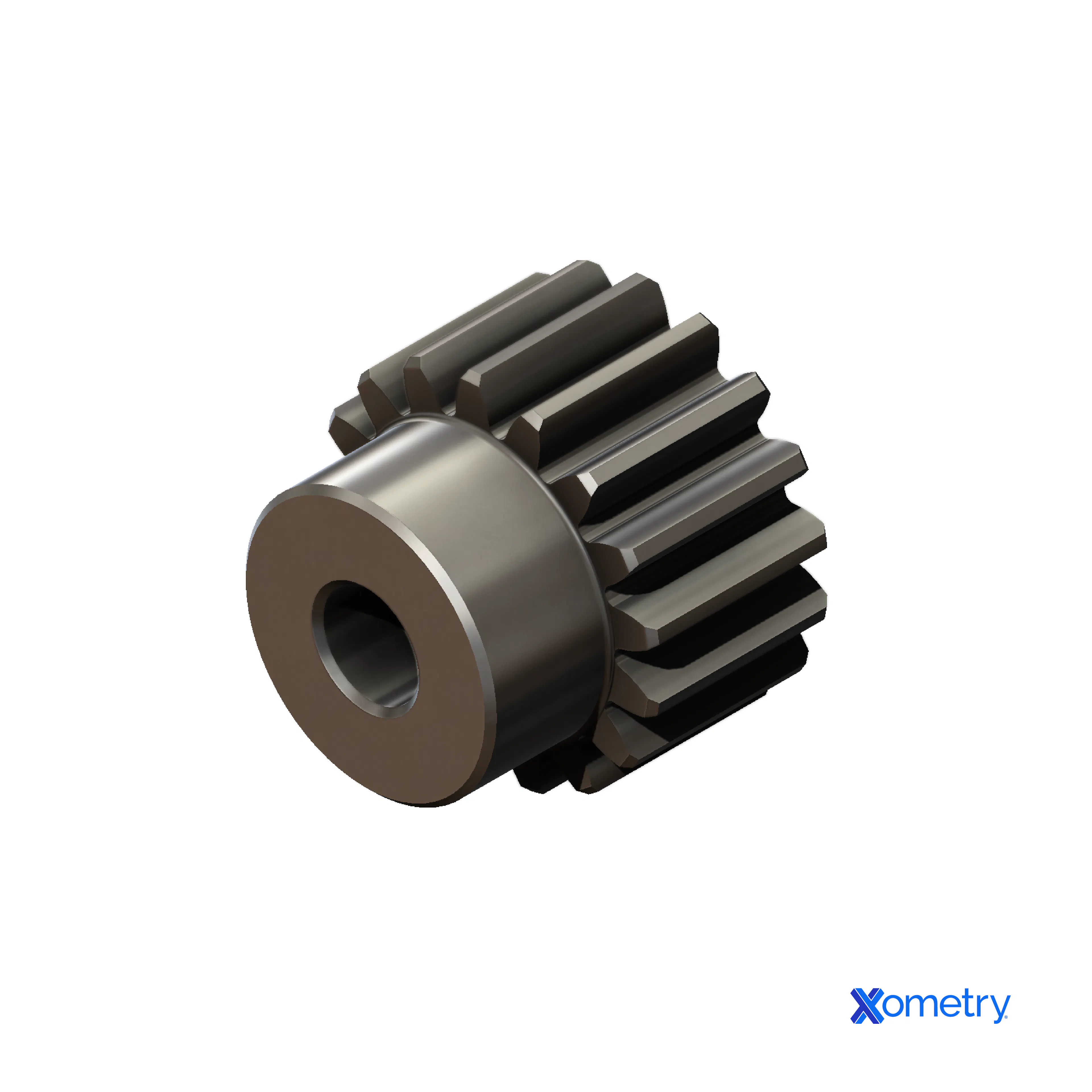 A pulley gear made of medium-carbon steel.