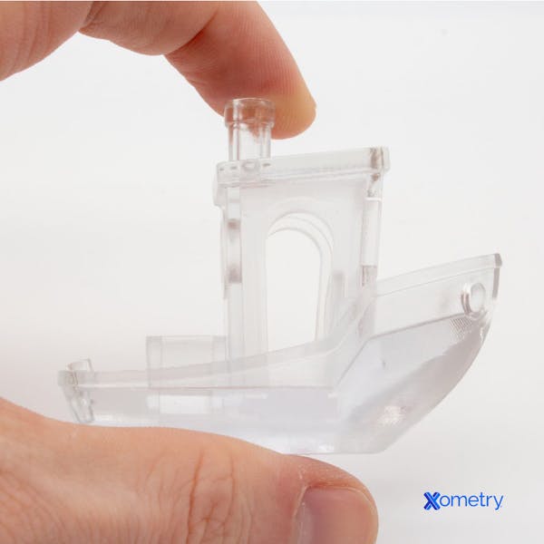 SLA part made from Accura ClearVue with Xometrys quick-clear finish.