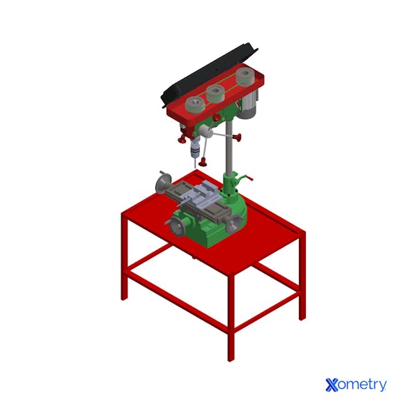 a manual drilling machine with X-Y transport for precise drill placement