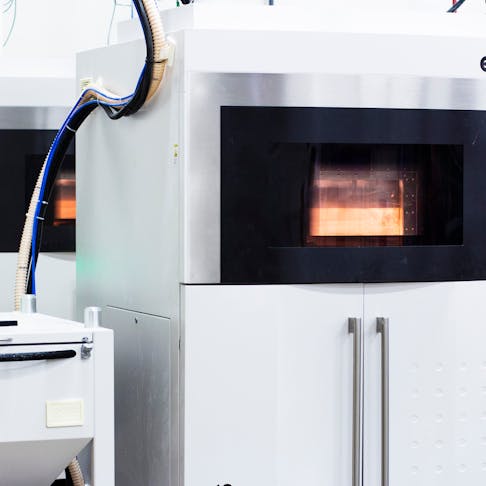 An SLS 3D Printing Machine at Xometry