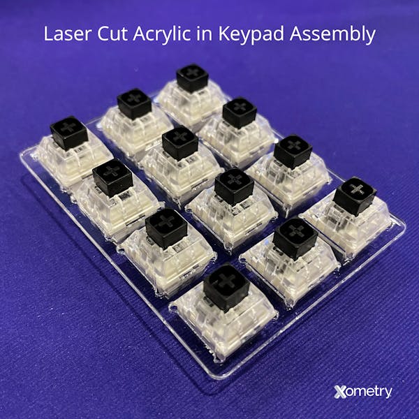 laser cut acrylic keypad assembly