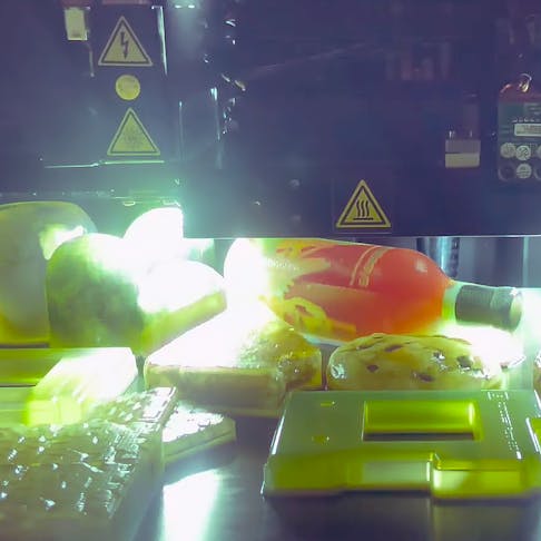 polyjet parts in a machine