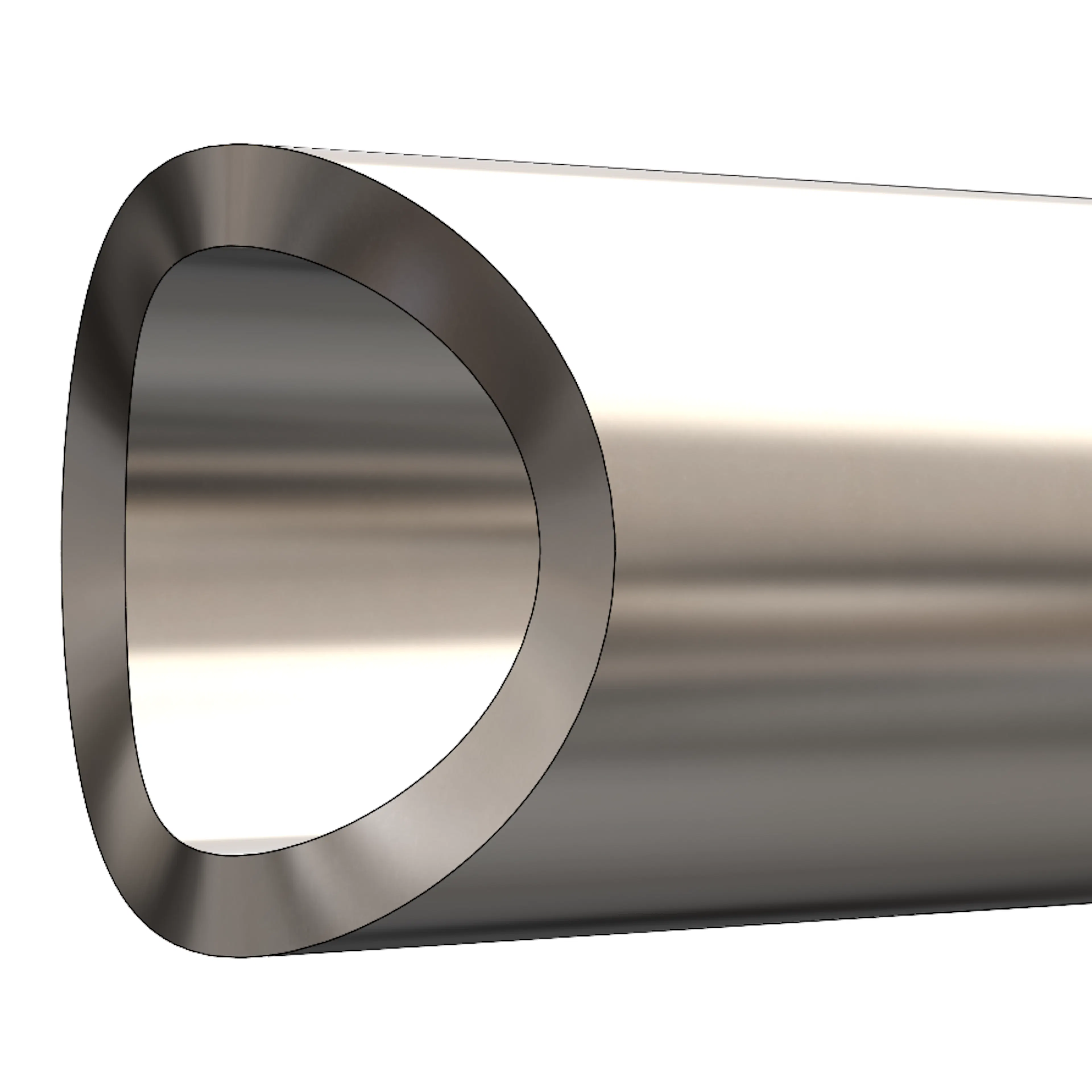 A normalized coped cut on round tube in SolidWorks