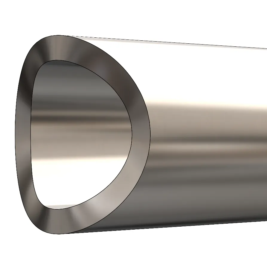 A normalized coped cut on round tube in SolidWorks