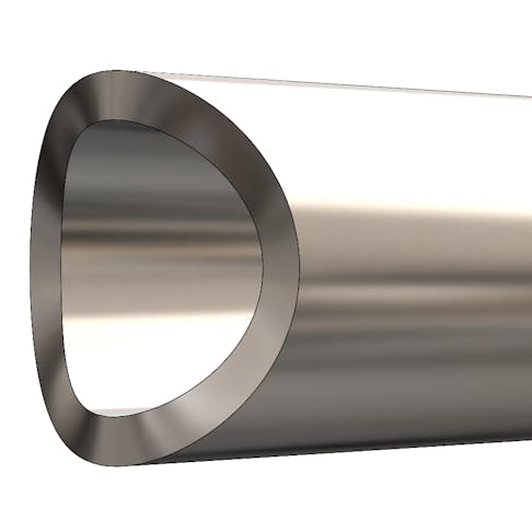 A normalized coped cut on round tube in SolidWorks