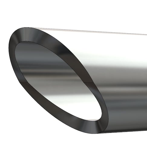 A normalized miter cut on round tube in SolidWorks
