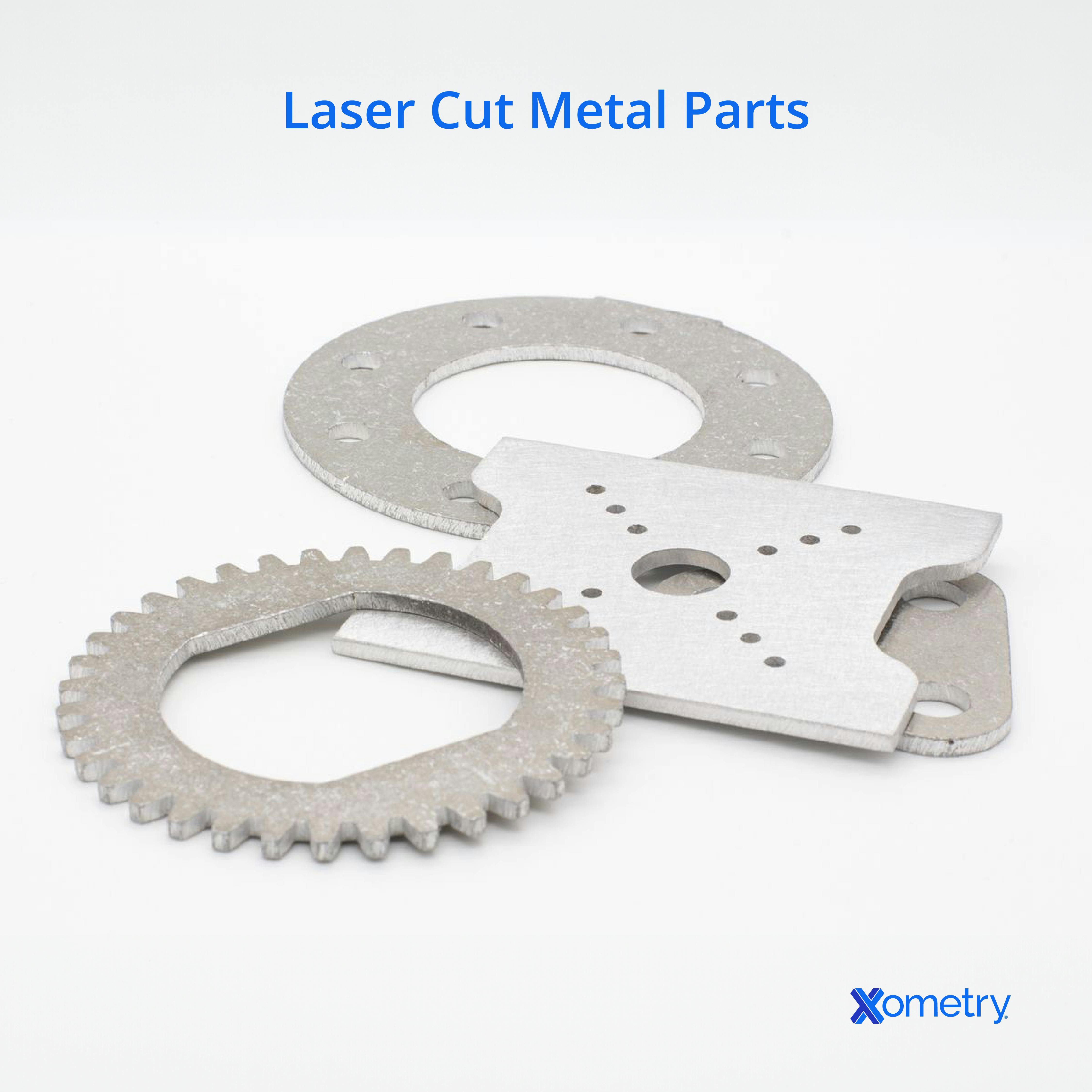 Laser cut metal parts showing the advantages of laser cutting