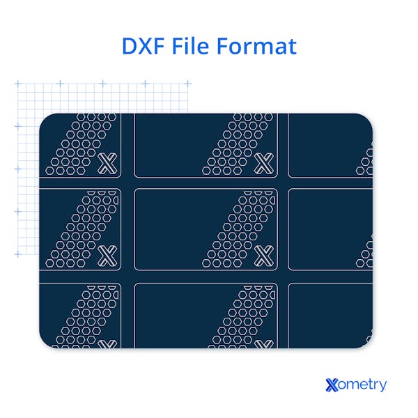 An illustration depicting a 2D DXF file.