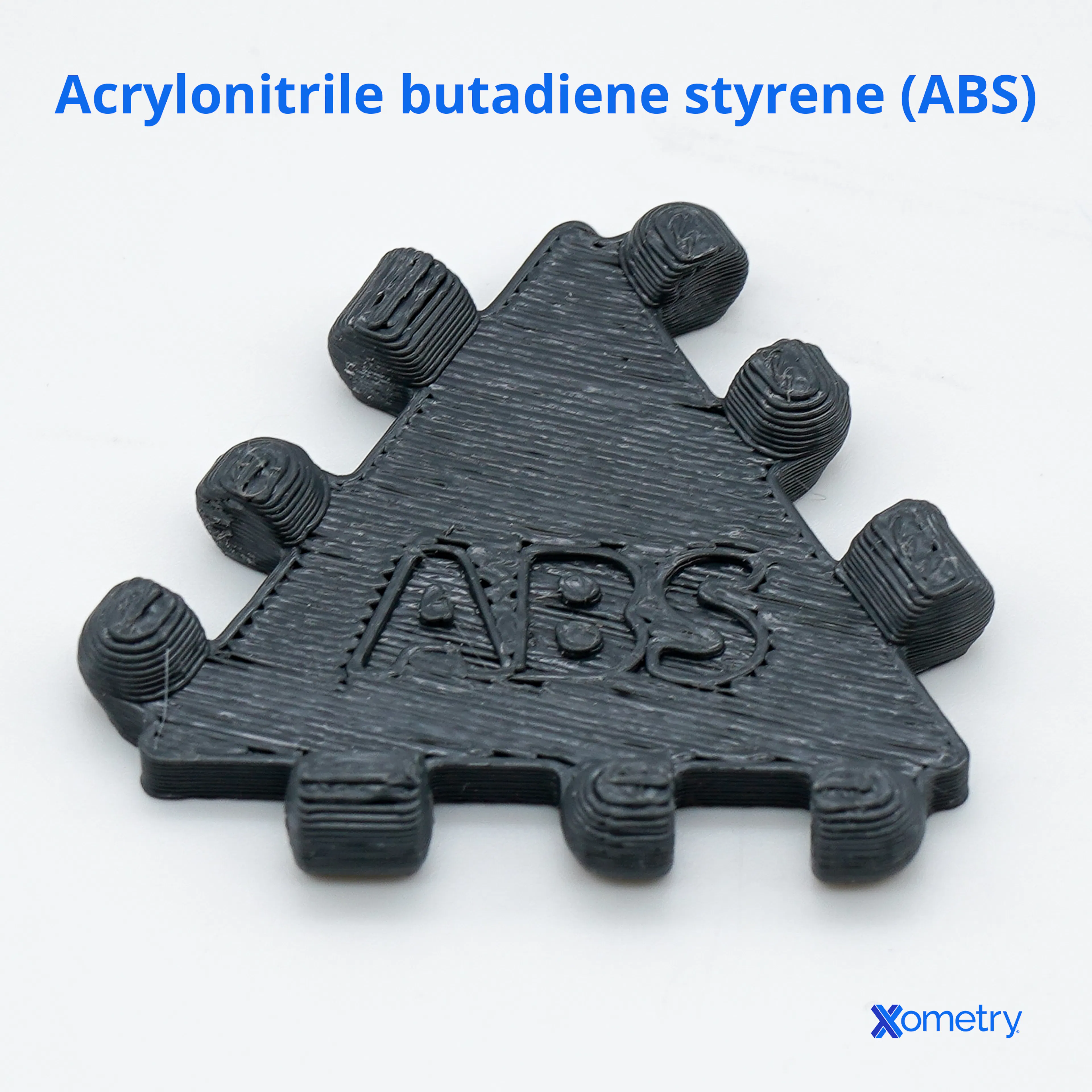 A sample of Xometry's ABS material.