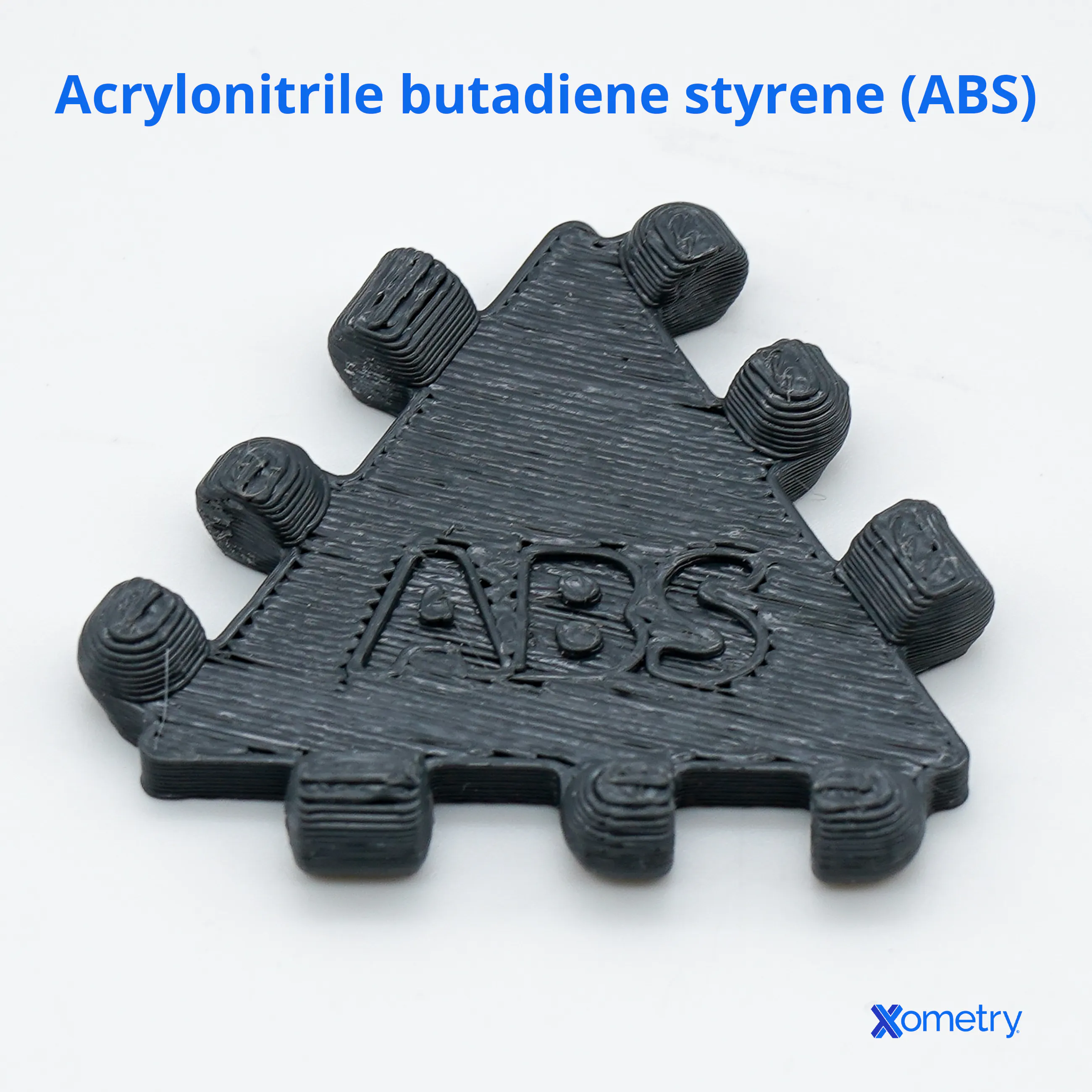 A sample of Xometry's ABS material.