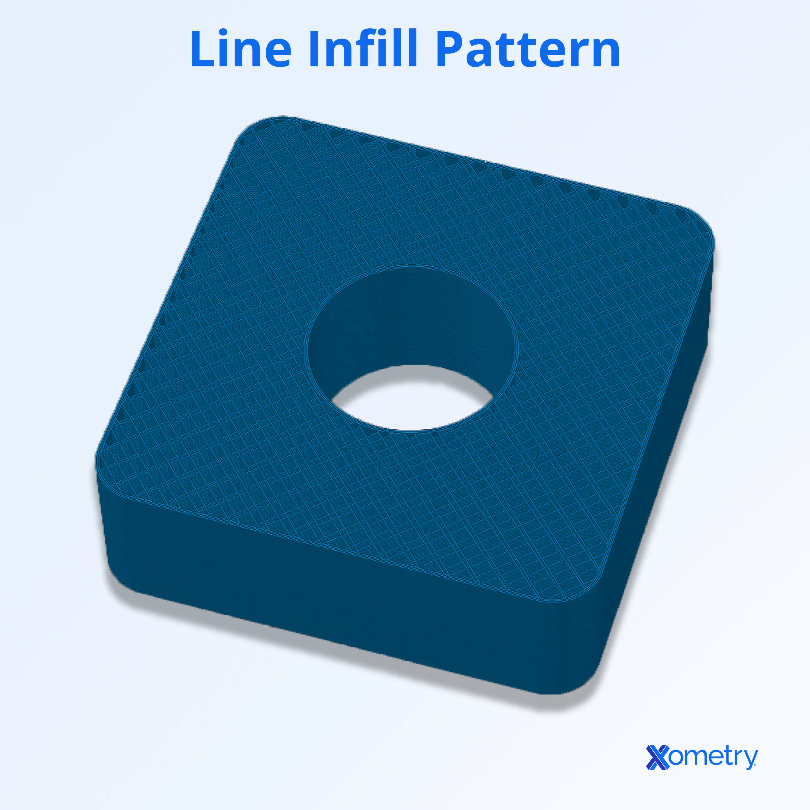 A part with a line infill pattern.