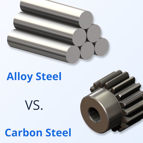 Alloy steel (top) compared to carbon steel (bottom).