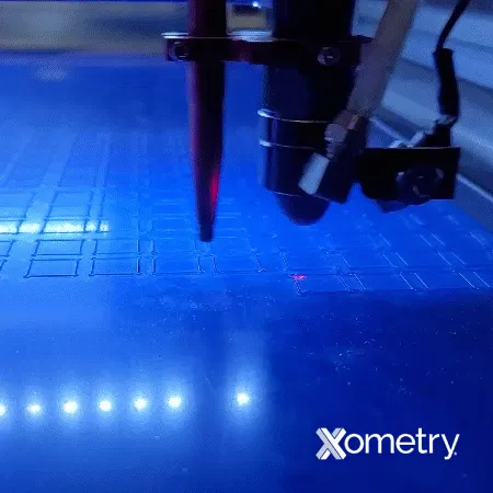 Laser cutting acrylic at Xometry