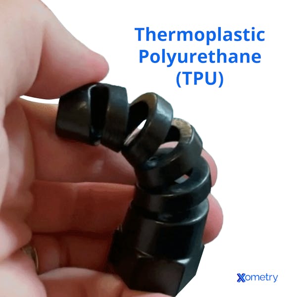TPU part manufactured by Xometry