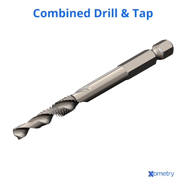 A combined drill and tap.