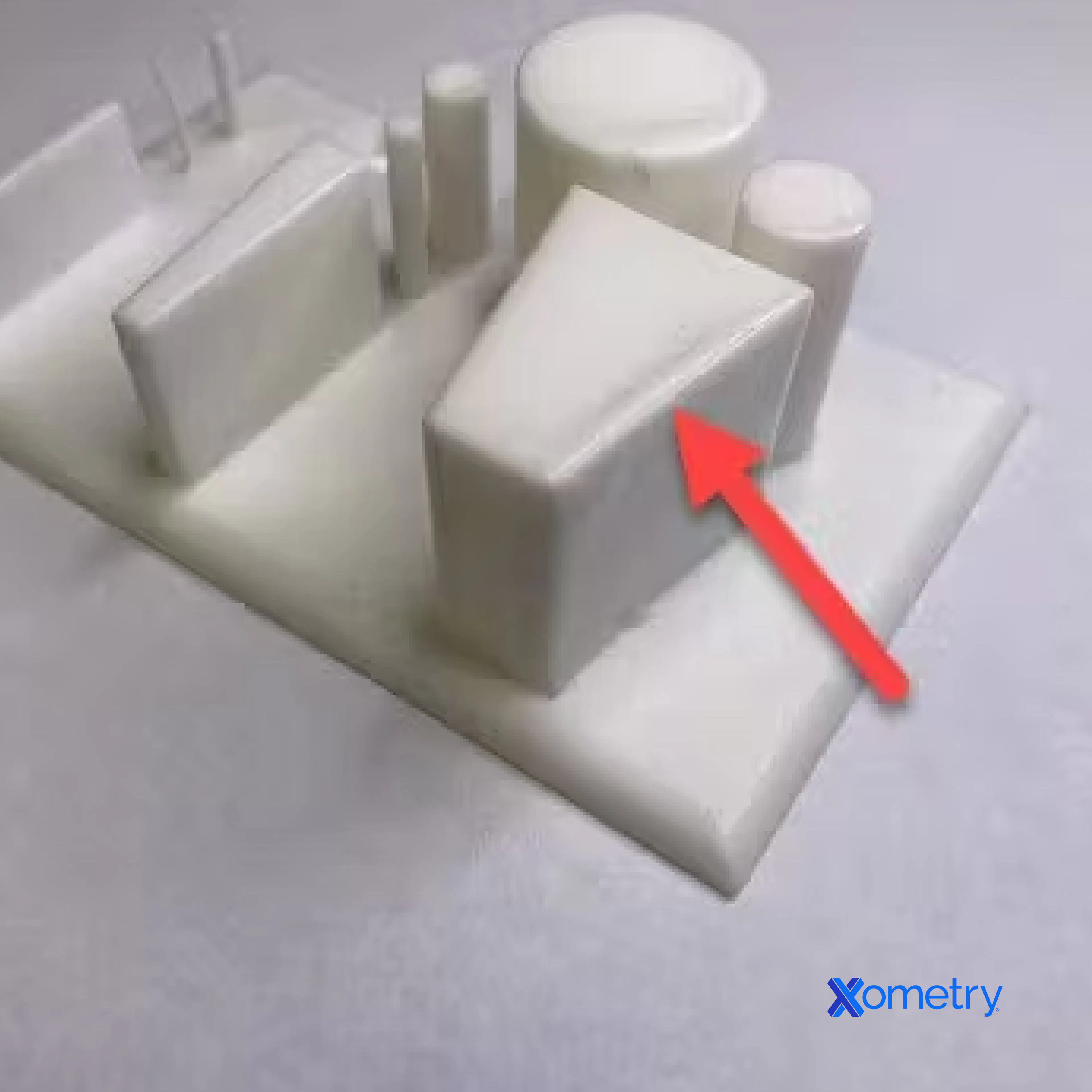 Edge pooling on a sharp edge of a vapor smoothed part