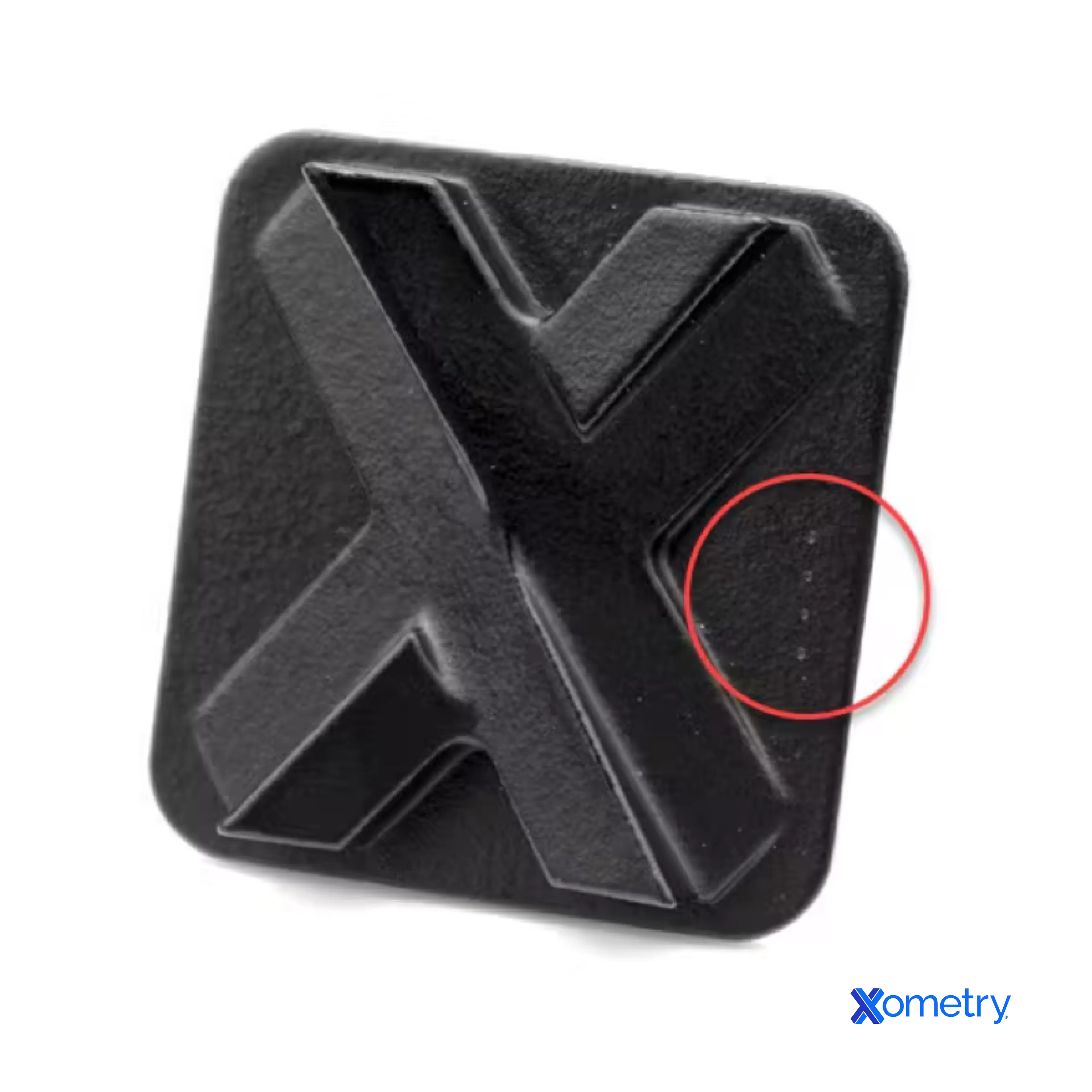 Close up of racking "bite marks" on a vapor smoothed part